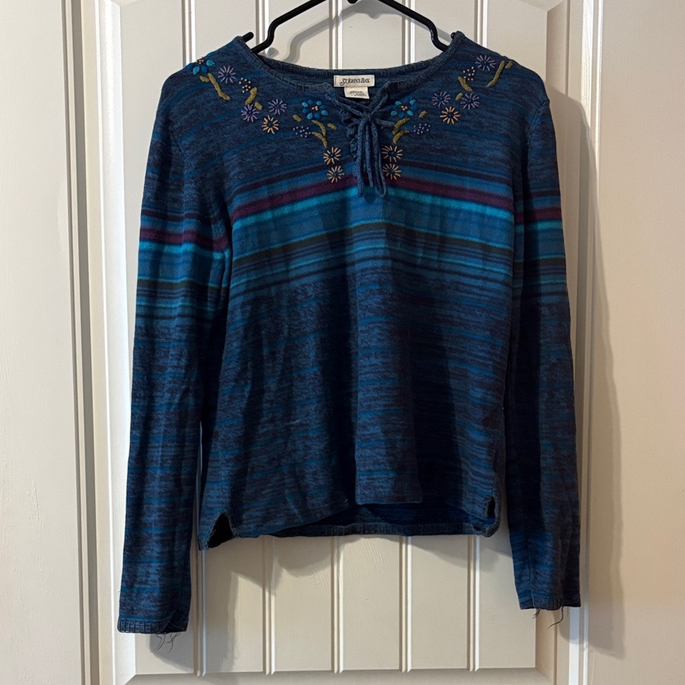 Floral Embroidered Long Sleeve Top